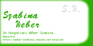 szabina weber business card